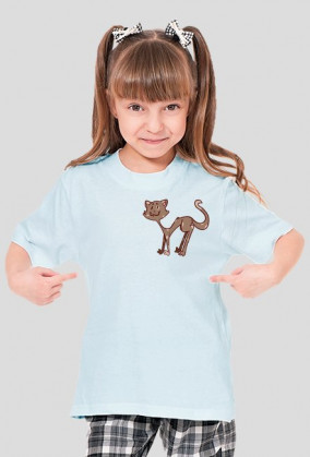 kot koszulka dziecięca dla dziewczynki