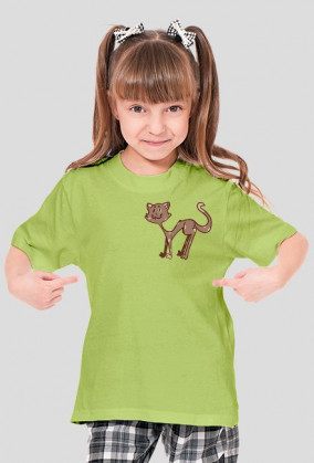 kot koszulka dziecięca dla dziewczynki