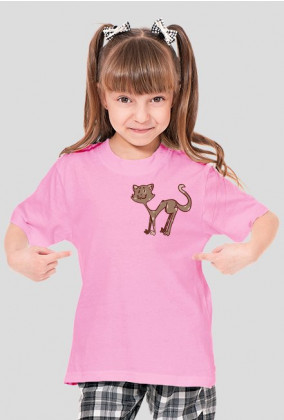 kot koszulka dziecięca dla dziewczynki