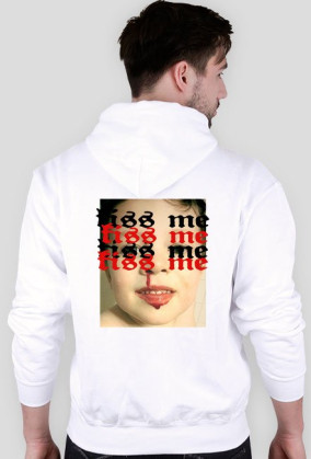 ,,kiss me" sweatshirt white