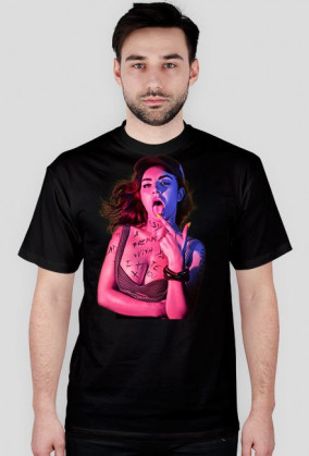 Koszulka męska z twarzą CHARLI XCX