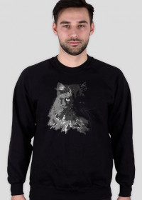 mrrroczna bluza z kotem - męska