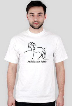 Andalusian Biała Męska Koszulka