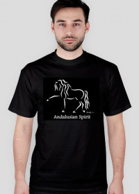 Andalusian Czarna Męska Koszulka