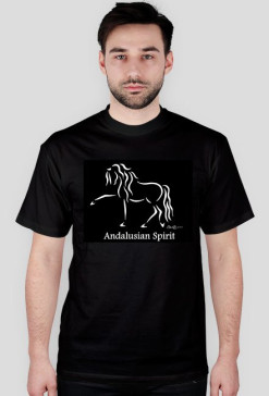 Andalusian Czarna Męska Koszulka