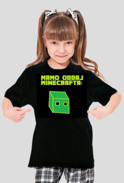 koszulka dziewczęca mamo oddaj minecrafta