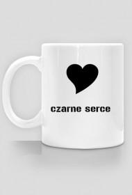 kubek czarne serce