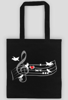 Torba I Love Music czerń