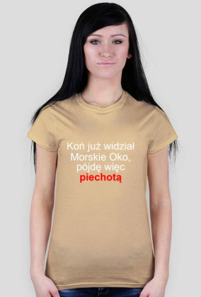 Koszulka damska- piechotą do Morskiego Oka