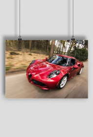 Plakat poziomy Czerwony mustang