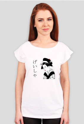 Geisha - Koszulka z japońskim napisem