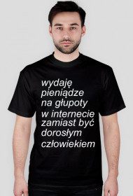 wydaję 200 zł na głupie koszulki czarna