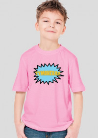 Różowa, dziecięca koszulka z nadrukiem Tymonerro