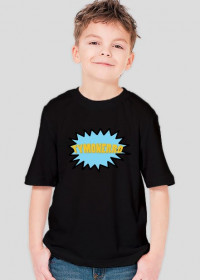 Czarna, dziecięca koszulka z nadrukiem Tymonerro