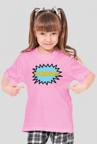 Różowa, dziewczęca koszulka z nadrukiem Tymonerro