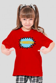 Czerwona, dziewczęca koszulka z nadrukiem Tymonerro