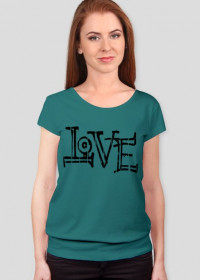 Luzna koszulka damska z napisem love