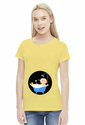 Koszulka dla kobiet w ciąży - bobas w kąpieli