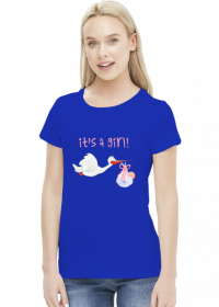 Śmieszna koszulka dla kobiet w ciąży - It's a girl