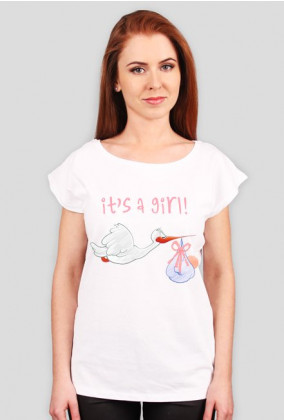 Koszulka dla przyszłej mamy dziewczynki - It's a girl