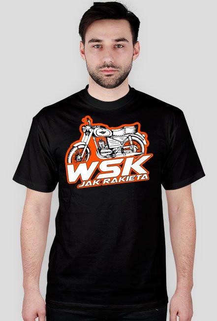 Koszulka motocyklowa WSK jak rakieta - męska