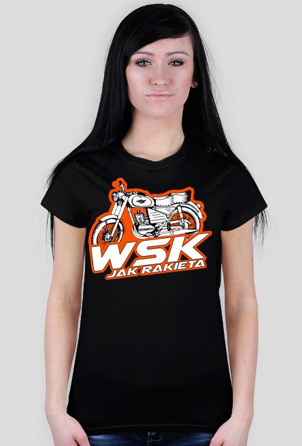Koszulka motocyklowa WSK jak rakieta - damska