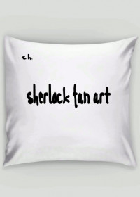 Poduszka Sherlock z napisem "sherlock fan art"