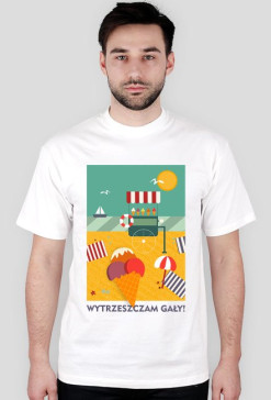 Biała koszulka "WYTRZESZCZAM GAŁY"