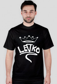 LETKO król czarna koszulka