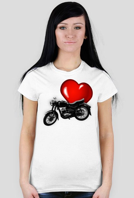 Koszulka motocyklowa I love WSK - damska