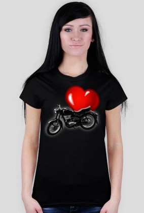 Koszulka motocyklowa I love WSK - damska