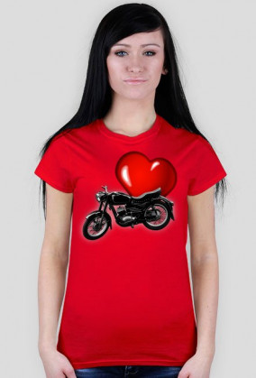 Koszulka motocyklowa I love WSK - damska