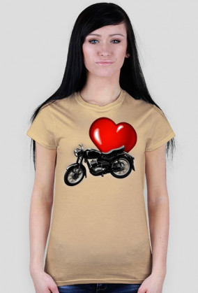 Koszulka motocyklowa I love WSK - damska