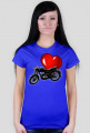 Koszulka motocyklowa I love WSK - damska