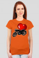 Koszulka motocyklowa I love WSK - damska