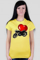 Koszulka motocyklowa I love WSK - damska