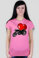 Koszulka motocyklowa I love WSK - damska