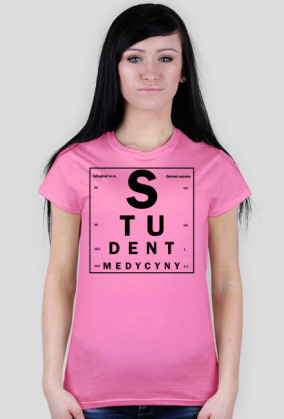 Tablica snellena czarny napis - student medycyny