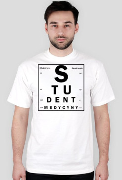 Tablica snellena czarny napis - student medycyny