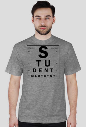 Tablica snellena czarny napis - student medycyny
