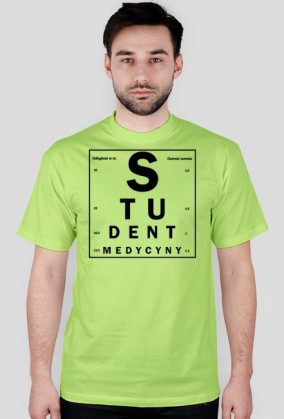 Tablica snellena czarny napis - student medycyny