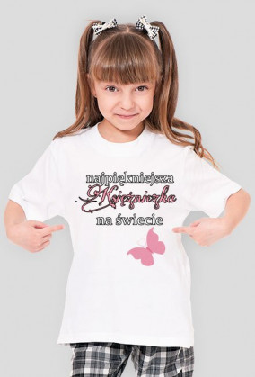 Koszulka T- Shirt NAJPIĘKNIEJSZA KSIĘŻNICZKA NA ŚWIECIE dziewczęca