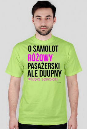 O SAMOLOT RÓŻOWY PASAŻERSKI ALE DUUPNY