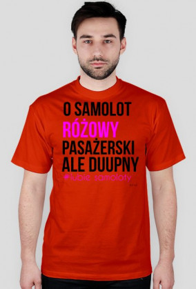 O SAMOLOT RÓŻOWY PASAŻERSKI ALE DUUPNY