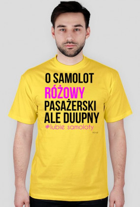 O SAMOLOT RÓŻOWY PASAŻERSKI ALE DUUPNY