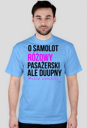 O SAMOLOT RÓŻOWY PASAŻERSKI ALE DUUPNY