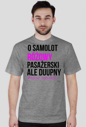 O SAMOLOT RÓŻOWY PASAŻERSKI ALE DUUPNY
