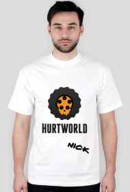 White t-shirt with Hurtworld logo and bor on back