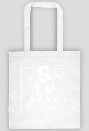 Tablica snellena biały napis - student medycyny