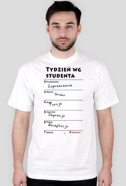 Kalendarz wg studenta - napis czarny